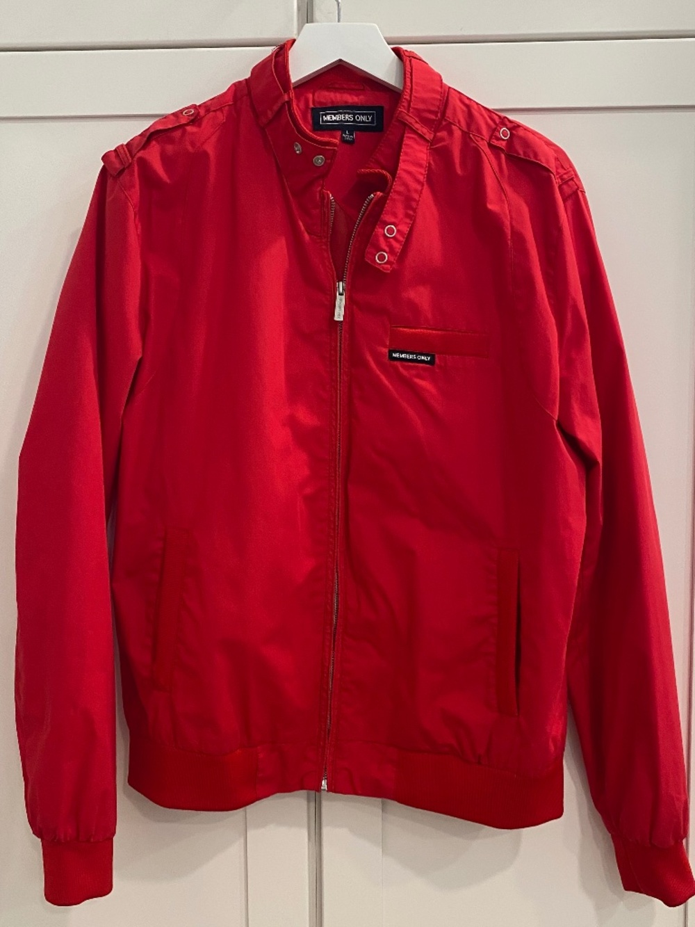 Red Members Only jacket